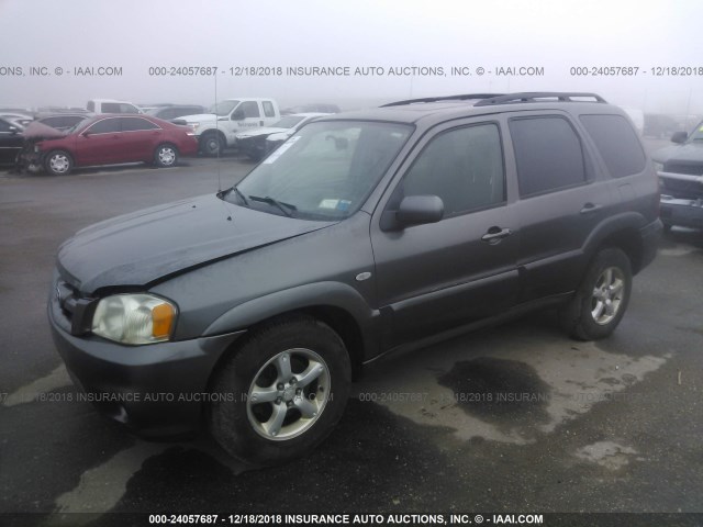 4F2YZ94185KM25929 - 2005 MAZDA TRIBUTE S GRAY photo 2