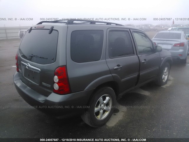 4F2YZ94185KM25929 - 2005 MAZDA TRIBUTE S GRAY photo 4