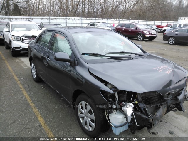 1NXBU4EE1AZ178126 - 2010 TOYOTA COROLLA S/LE/XLE GRAY photo 1