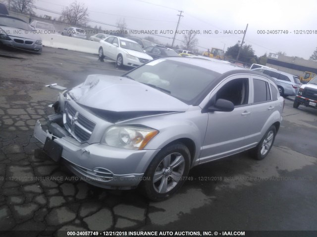 1B3CB4HA8AD612728 - 2010 DODGE CALIBER SXT SILVER photo 2