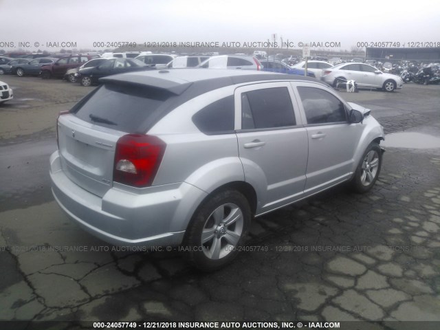 1B3CB4HA8AD612728 - 2010 DODGE CALIBER SXT SILVER photo 4