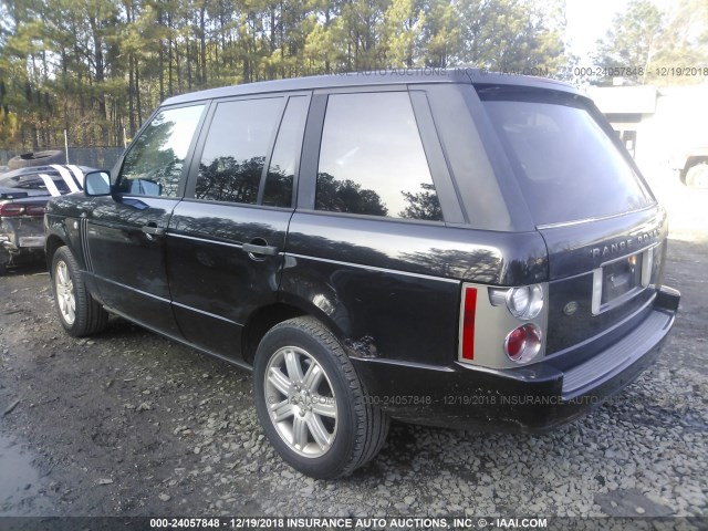 SALME15436A214299 - 2006 LAND ROVER RANGE ROVER HSE BLACK photo 3