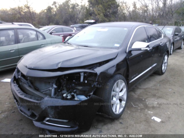 2G1125S39J9147467 - 2018 CHEVROLET IMPALA PREMIER BLACK photo 2