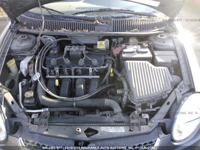 1B3ES56CX4D585491 - 2004 DODGE NEON SXT GRAY photo 10