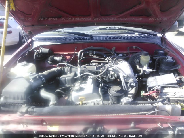 4TAVL52N6VZ318903 - 1997 TOYOTA TACOMA XTRACAB BURGUNDY photo 10