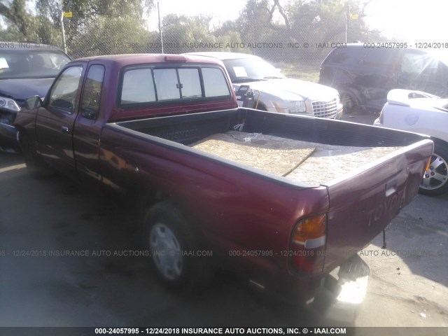 4TAVL52N6VZ318903 - 1997 TOYOTA TACOMA XTRACAB BURGUNDY photo 3