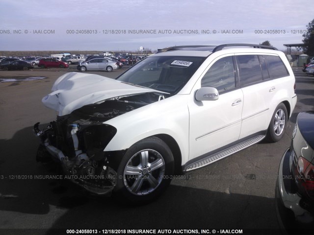 4JGBF71E98A359973 - 2008 MERCEDES-BENZ GL 450 4MATIC WHITE photo 2