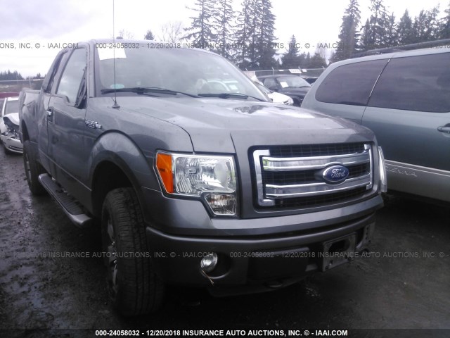 1FTFX1EF9DFD34409 - 2013 FORD F150 SUPER CAB GRAY photo 1