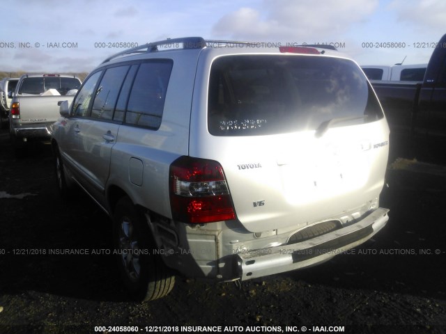 JTEDP21A750055970 - 2005 TOYOTA HIGHLANDER LIMITED SILVER photo 3