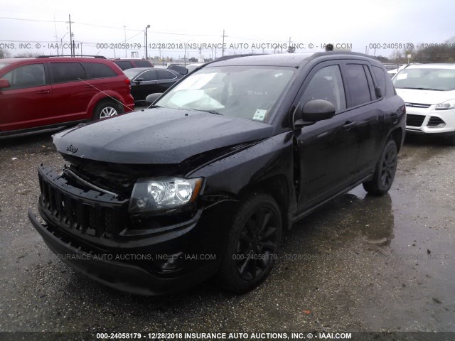 1C4NJCBA8FD297966 - 2015 JEEP COMPASS SPORT BLACK photo 2