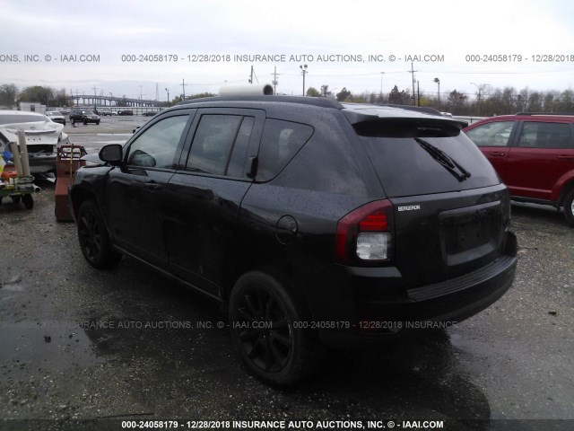 1C4NJCBA8FD297966 - 2015 JEEP COMPASS SPORT BLACK photo 3