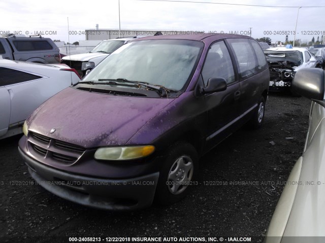 2B4FP25B4XR407196 - 1999 DODGE CARAVAN PURPLE photo 2