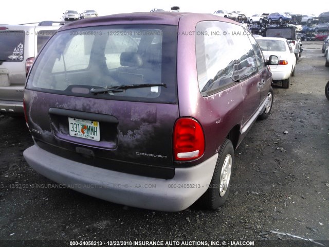 2B4FP25B4XR407196 - 1999 DODGE CARAVAN PURPLE photo 4