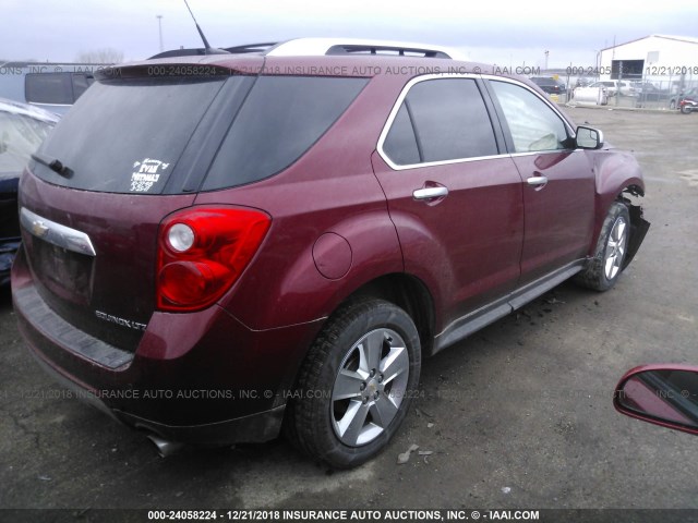 2GNFLFE54C6287516 - 2012 CHEVROLET EQUINOX LTZ RED photo 4