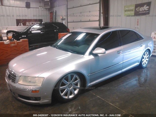 WAUML44E55N004669 - 2005 AUDI A8 L QUATTRO GRAY photo 2