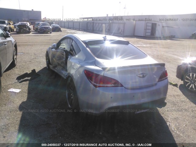 KMHHU6KH2CU078964 - 2012 HYUNDAI GENESIS COUPE 3.8L SILVER photo 3