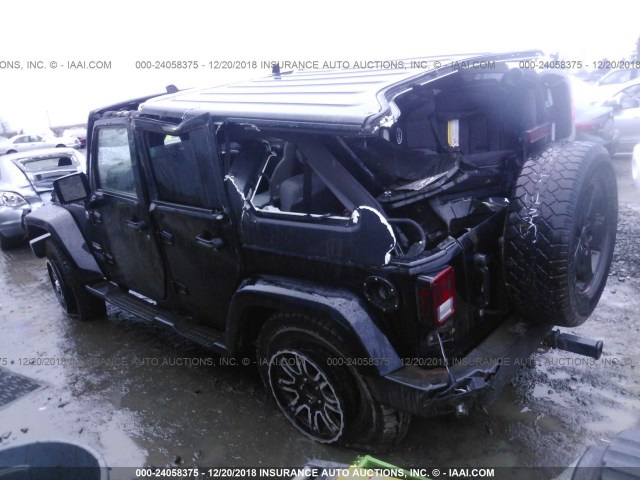 1J4GA591X7L166369 - 2007 JEEP WRANGLER SAHARA BLACK photo 3