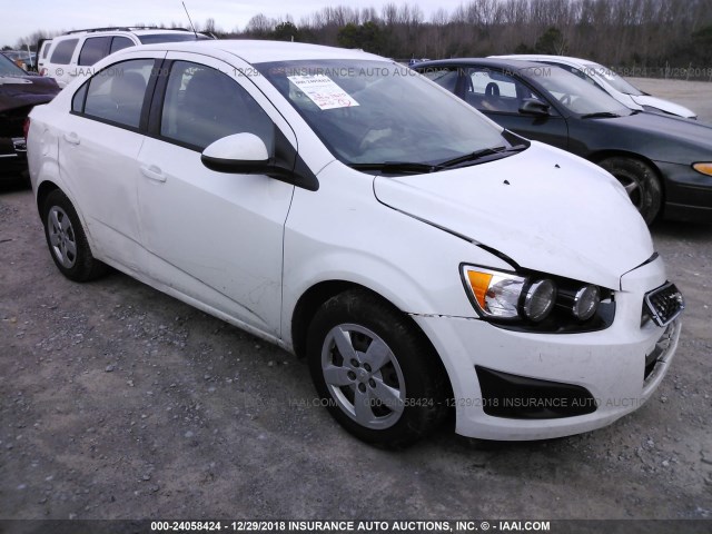 1G1JA5SH0F4148449 - 2015 CHEVROLET SONIC LS WHITE photo 1