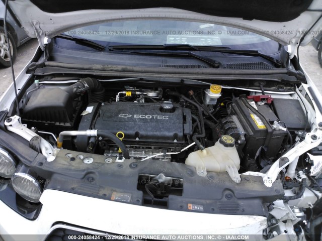 1G1JA5SH0F4148449 - 2015 CHEVROLET SONIC LS WHITE photo 10