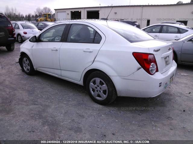 1G1JA5SH0F4148449 - 2015 CHEVROLET SONIC LS WHITE photo 3