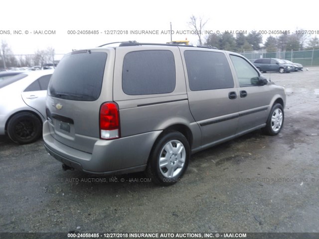 1GNDV23L76D153598 - 2006 CHEVROLET UPLANDER LS BROWN photo 4