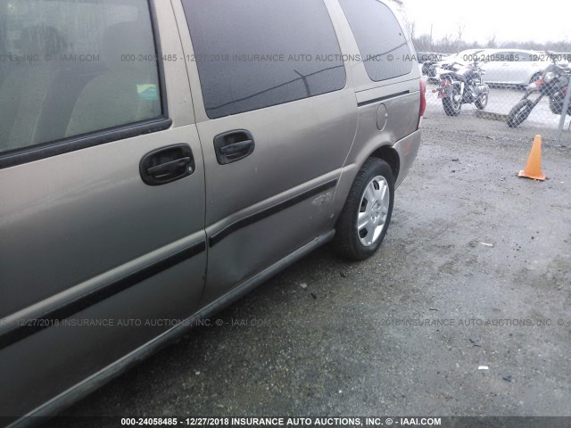 1GNDV23L76D153598 - 2006 CHEVROLET UPLANDER LS BROWN photo 6