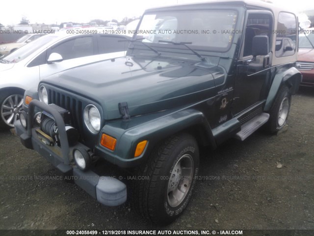 1J4FA59S01P301492 - 2001 JEEP WRANGLER / TJ SAHARA GREEN photo 6