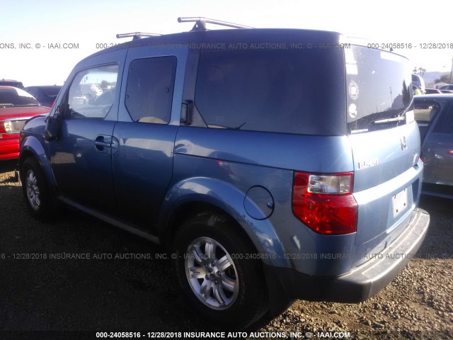 5J6YH277X7L001055 - 2007 HONDA ELEMENT EX BLUE photo 3