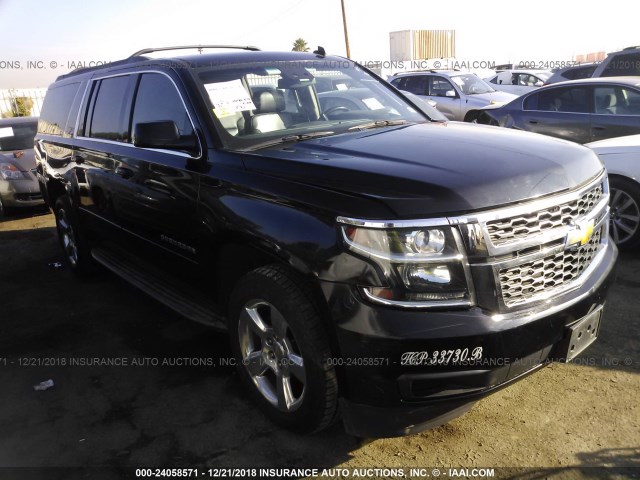 1GNSCJKC3FR255721 - 2015 CHEVROLET SUBURBAN C1500 LT BLACK photo 1