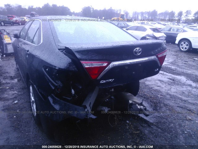 4T1BF1FK3GU257383 - 2016 TOYOTA CAMRY LE/XLE/SE/XSE BLACK photo 6