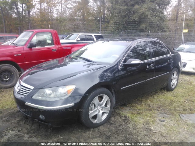 JH4KB16595C020862 - 2005 ACURA RL BLACK photo 2