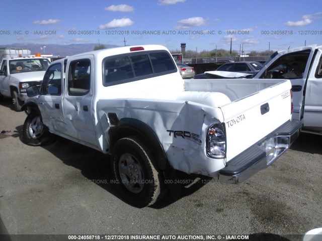 5TEGN92N82Z051598 - 2002 TOYOTA TACOMA DOUBLE CAB PRERUNNER WHITE photo 3