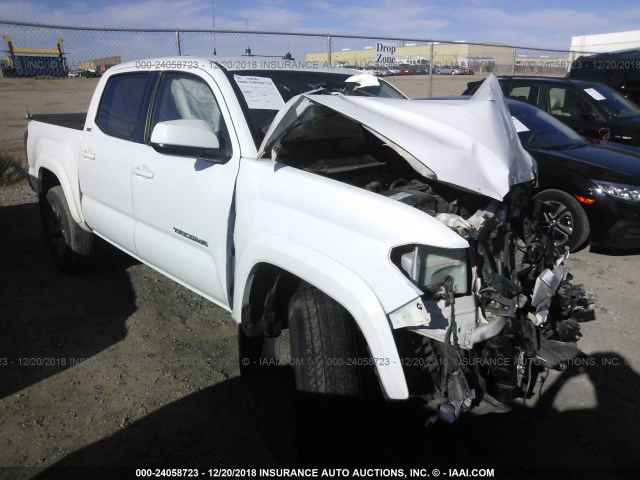 3TMAZ5CN7HM037909 - 2017 TOYOTA TACOMA DBL CAB/SR5/TRD SPORT/OR WHITE photo 1