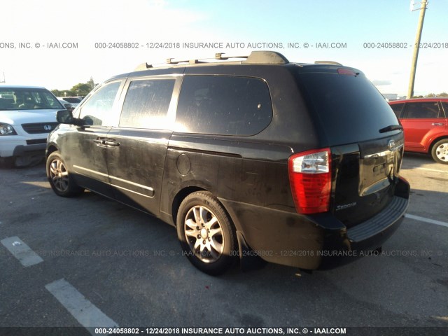 KNDMB233X76162996 - 2007 KIA SEDONA EX/LX BLACK photo 3