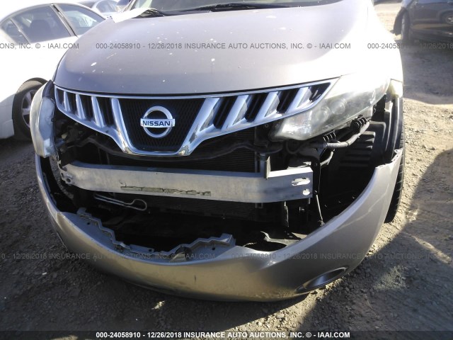 JN8AZ18U89W010474 - 2009 NISSAN MURANO S/SL GOLD photo 6