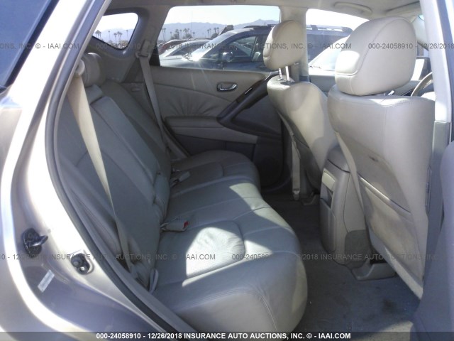 JN8AZ18U89W010474 - 2009 NISSAN MURANO S/SL GOLD photo 8