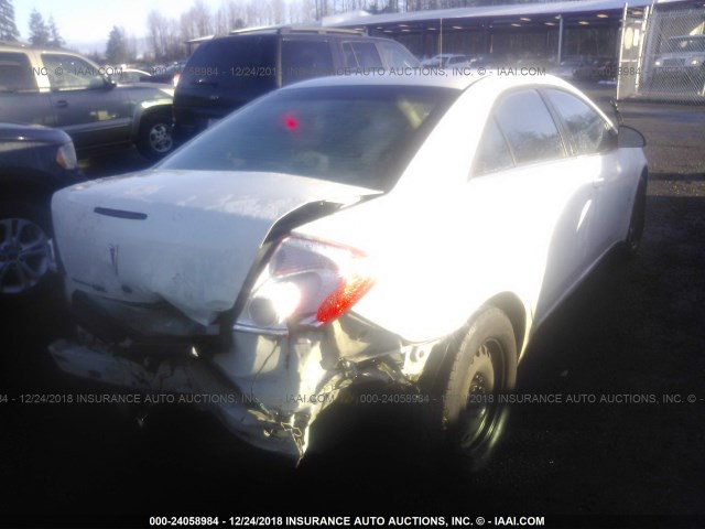 1G2ZF57B584196925 - 2008 PONTIAC G6 VALUE LEADER/BASE WHITE photo 4