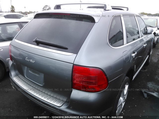 WP1AC29P44LA94510 - 2004 PORSCHE CAYENNE TURBO GRAY photo 4