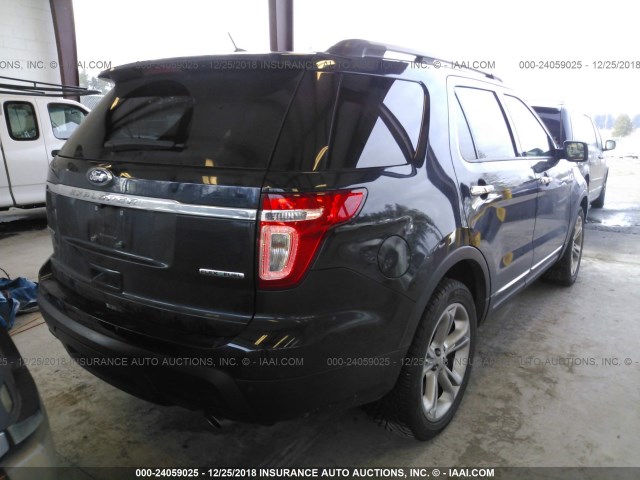 1FM5K7F8XFGB60839 - 2015 FORD EXPLORER LIMITED BLACK photo 4