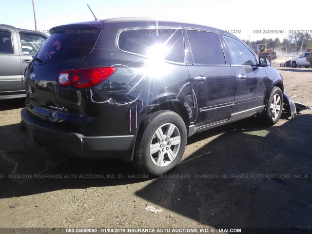 1GNKVJED6BJ168211 - 2011 CHEVROLET TRAVERSE LT BLACK photo 4