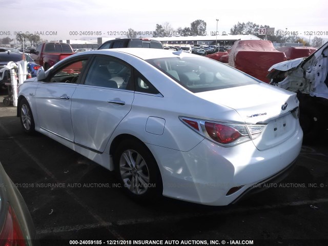 KMHEC4A45CA027095 - 2012 HYUNDAI SONATA HYBRID WHITE photo 3