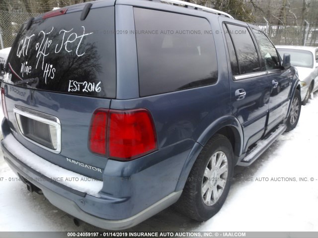 5LMFU28R23LJ32802 - 2003 LINCOLN NAVIGATOR BLUE photo 4