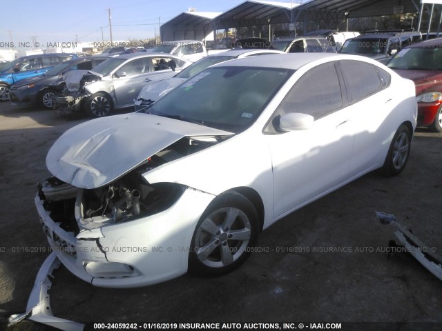 1C3CDFBB0GD577394 - 2016 DODGE DART SXT WHITE photo 2