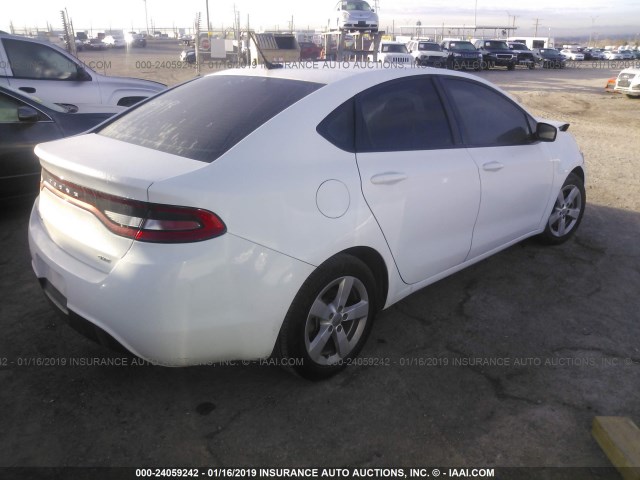 1C3CDFBB0GD577394 - 2016 DODGE DART SXT WHITE photo 4