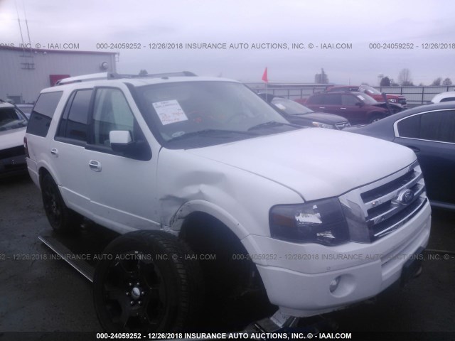 1FMJU2A51EEF00804 - 2014 FORD EXPEDITION LIMITED WHITE photo 1