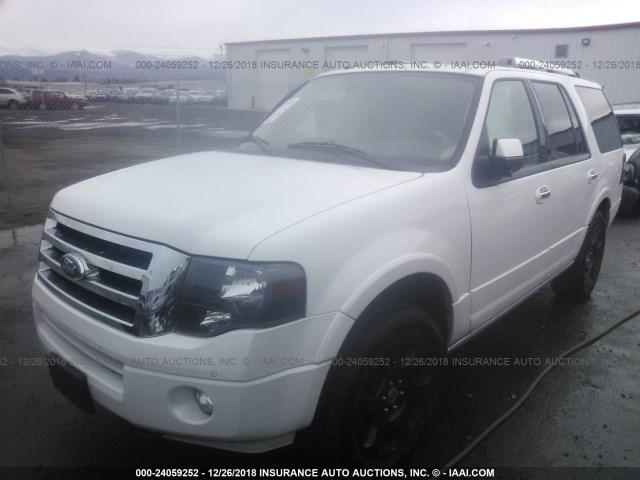 1FMJU2A51EEF00804 - 2014 FORD EXPEDITION LIMITED WHITE photo 2