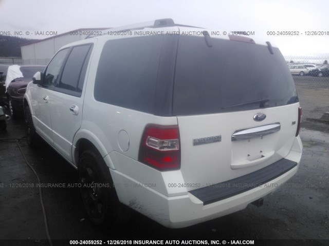 1FMJU2A51EEF00804 - 2014 FORD EXPEDITION LIMITED WHITE photo 3