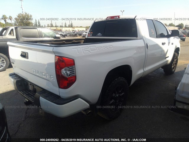 5TFUY5F11GX490232 - 2016 TOYOTA TUNDRA DOUBLE CAB SR/SR5 WHITE photo 4