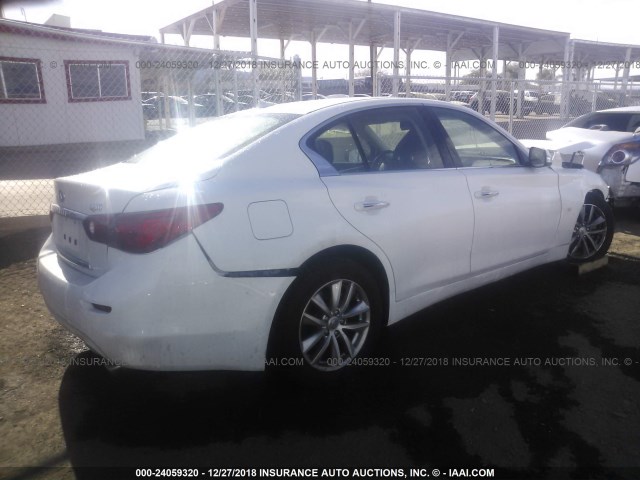 JN1BV7AP3FM341847 - 2015 INFINITI Q50 PREMIUM/SPORT WHITE photo 4