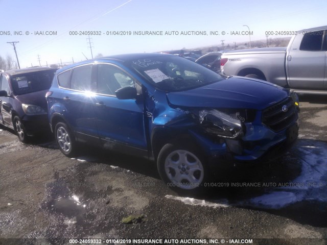 1FMCU0F70JUB52775 - 2018 FORD ESCAPE S BLUE photo 1